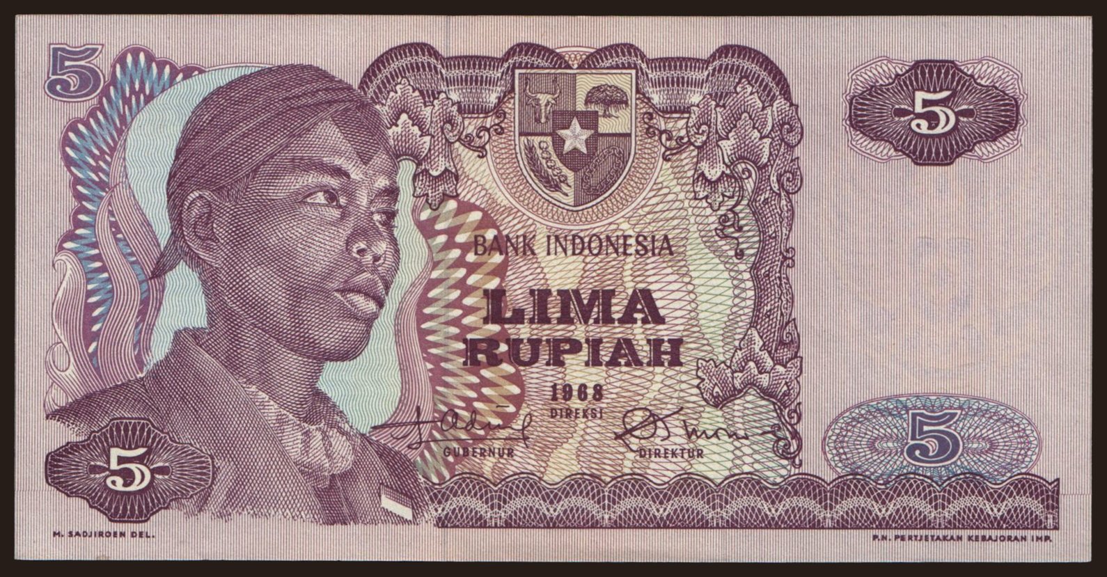 5 rupiah, 1968