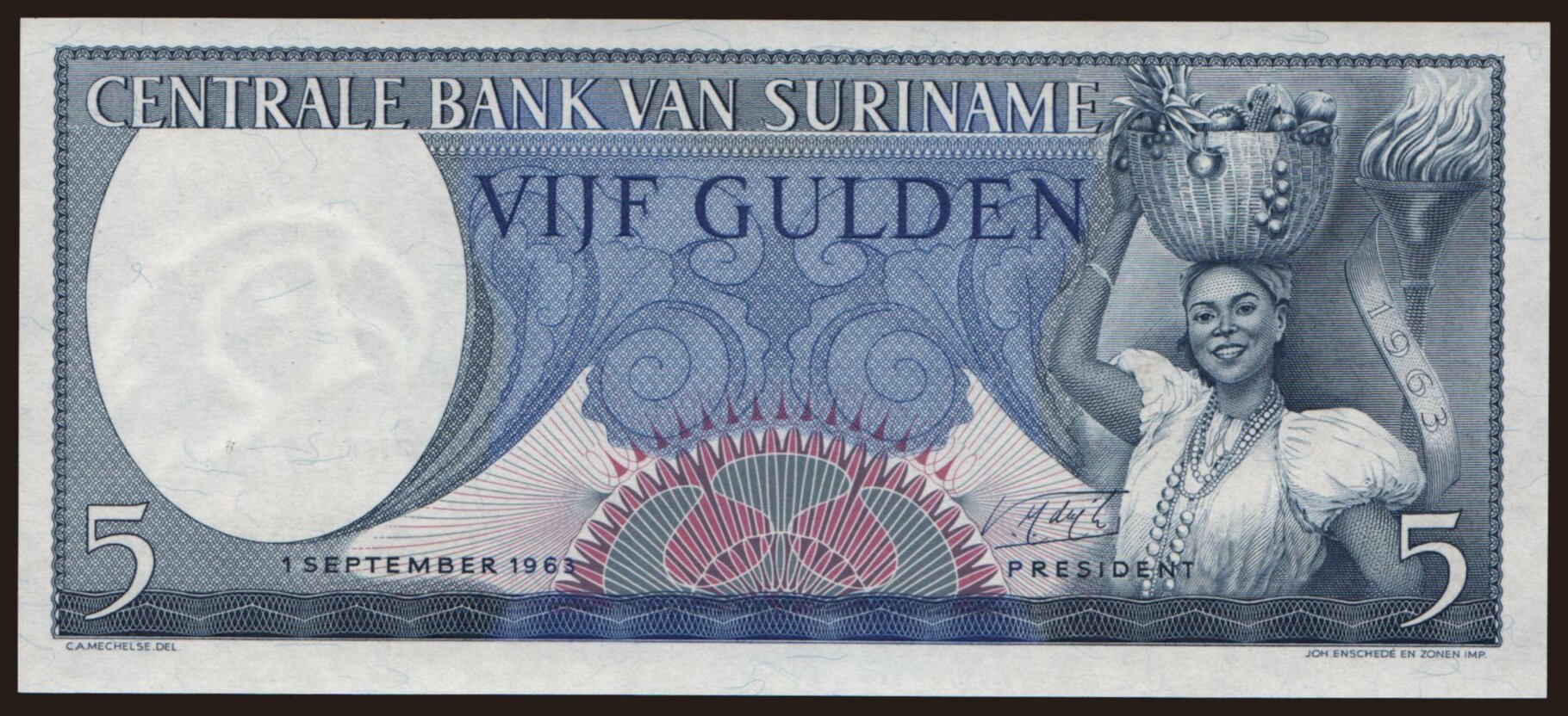 5 gulden, 1963