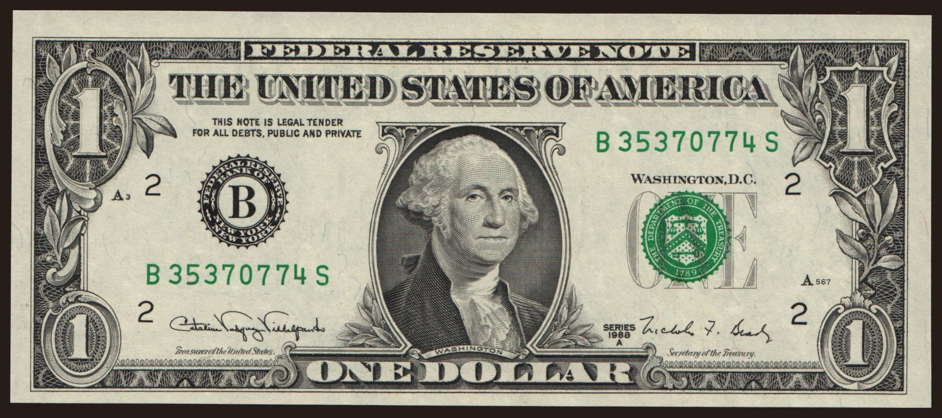 1 dollar, 1988