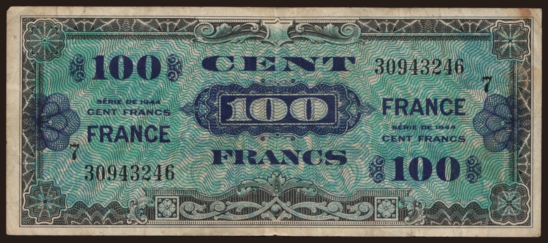 100 francs, 1944