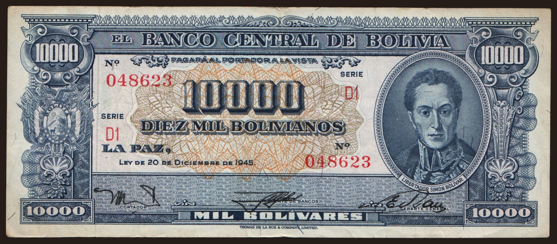 10.000 bolivianos, 1945