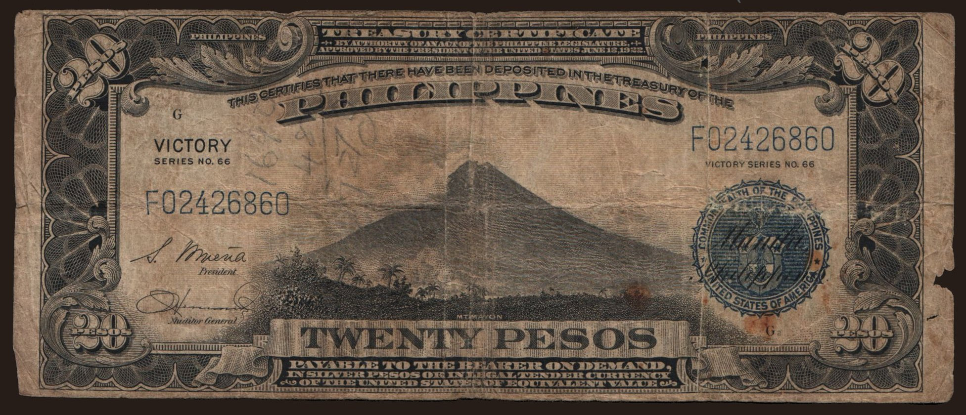 20 pesos, 1944