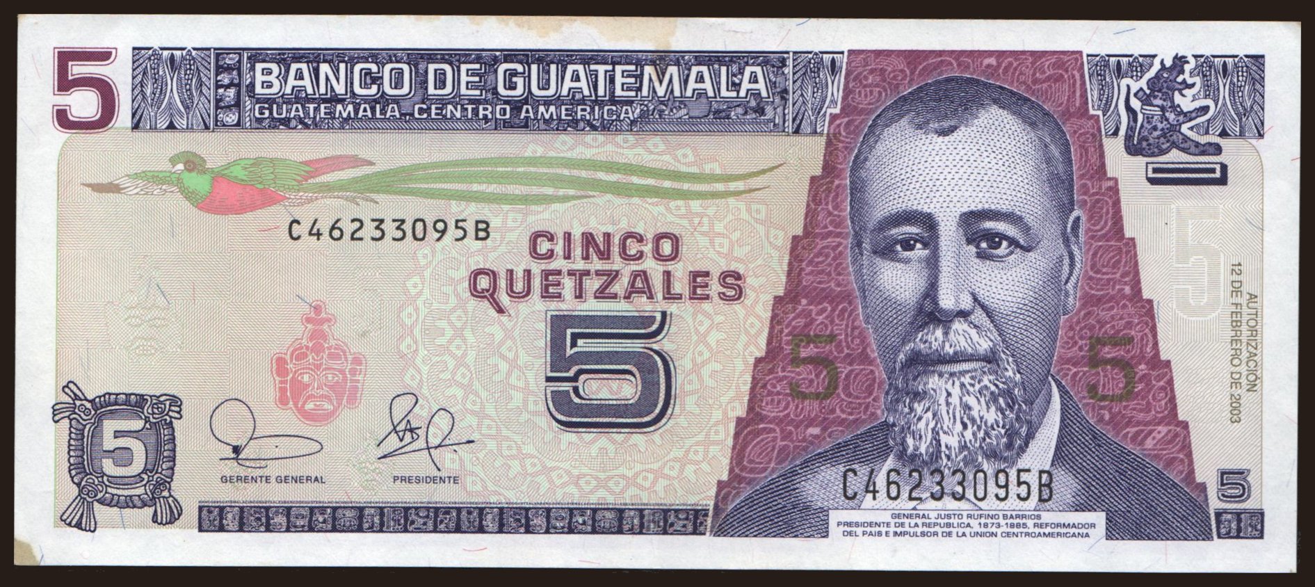 5 quetzales, 2003