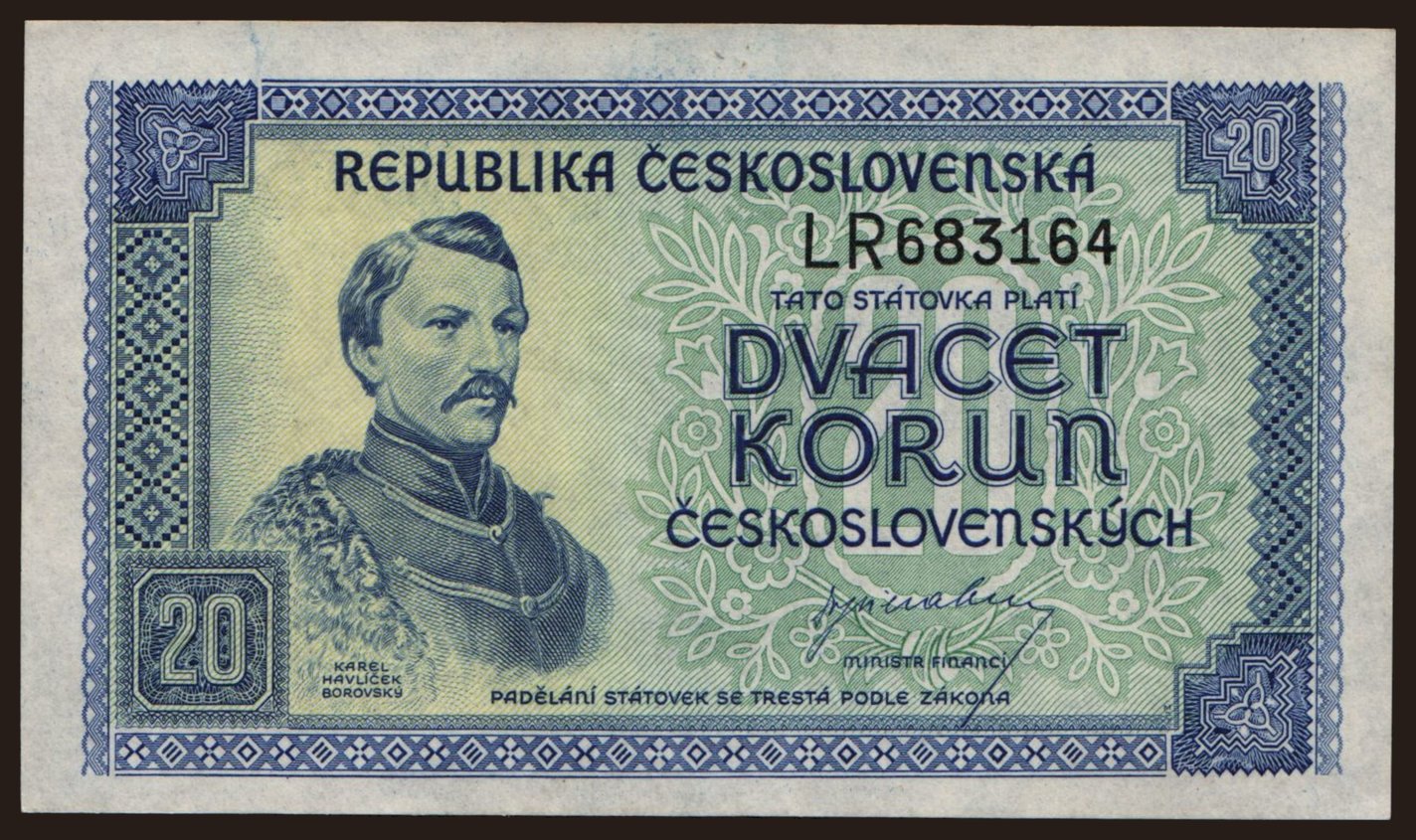 20 korun, 1945