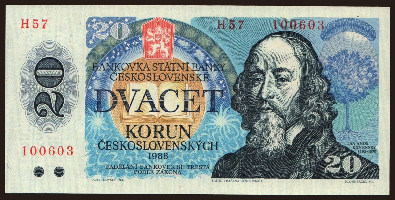 20 korun, 1988