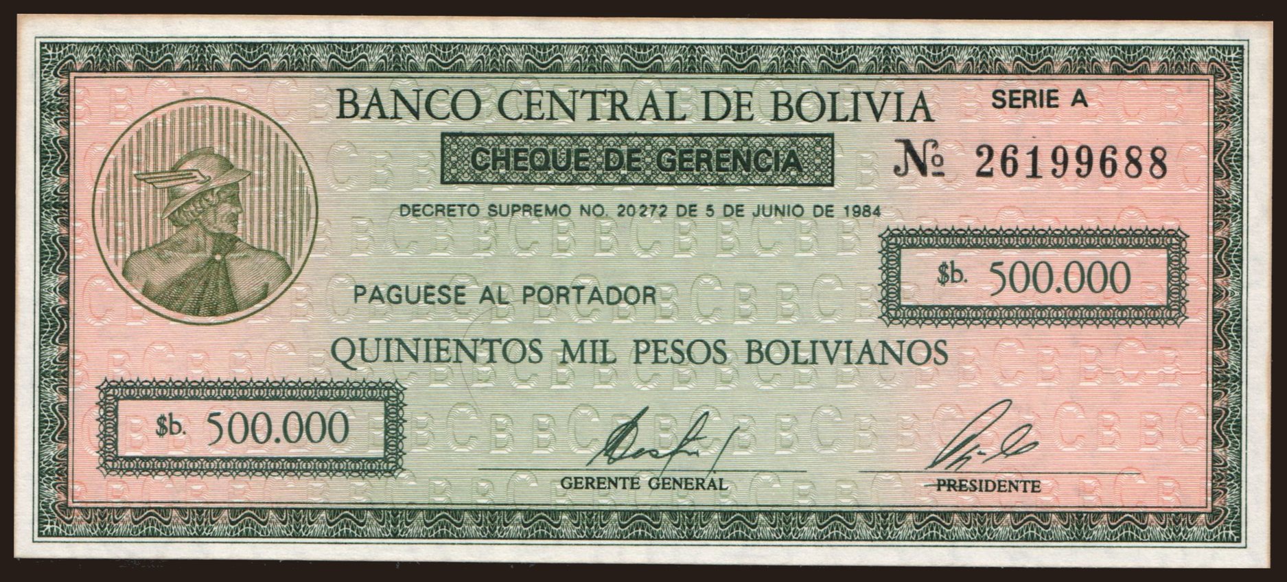 500.000 pesos, 1984