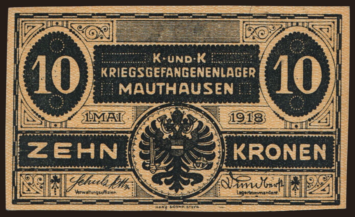 Mauthausen, 10 Kronen, 1918