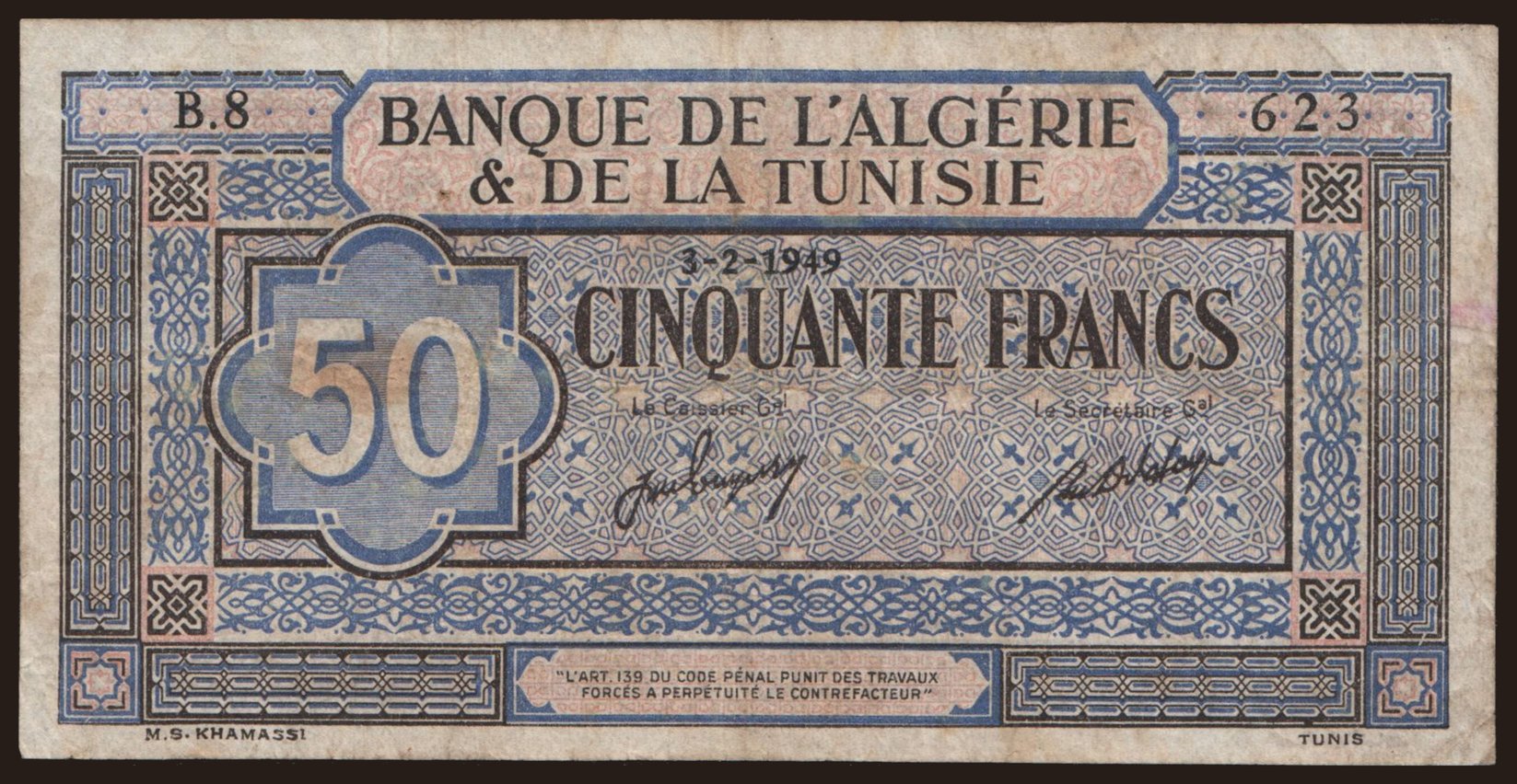 50 francs, 1949