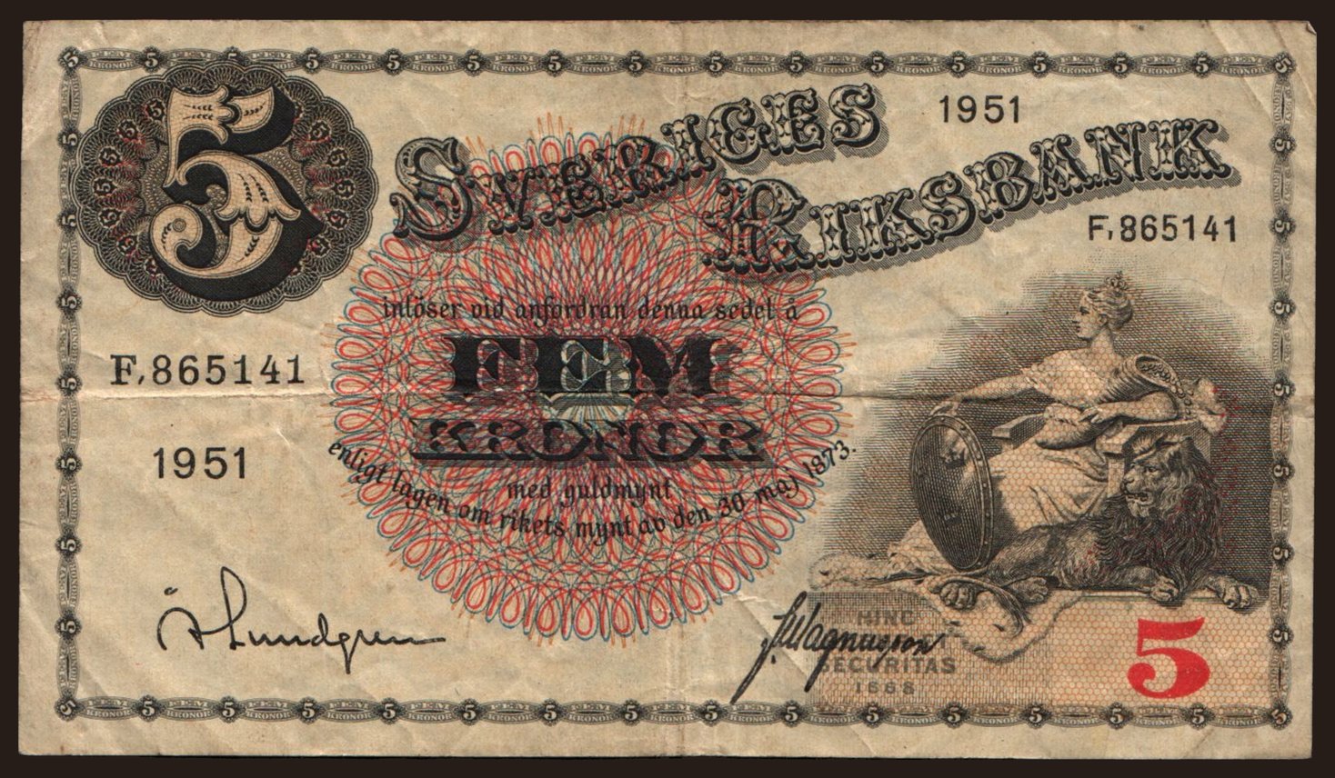5 Kronor, 1951