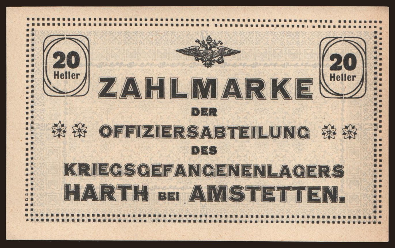 Harth bei Amstetten, 20 Heller, 1914