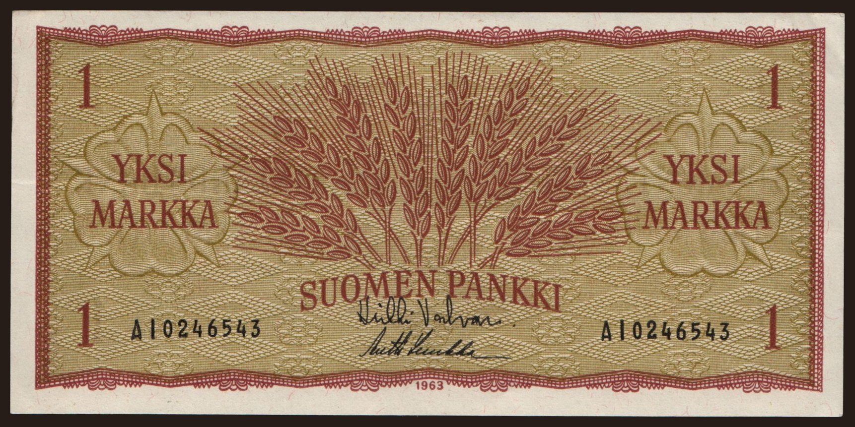 1 markka, 1963