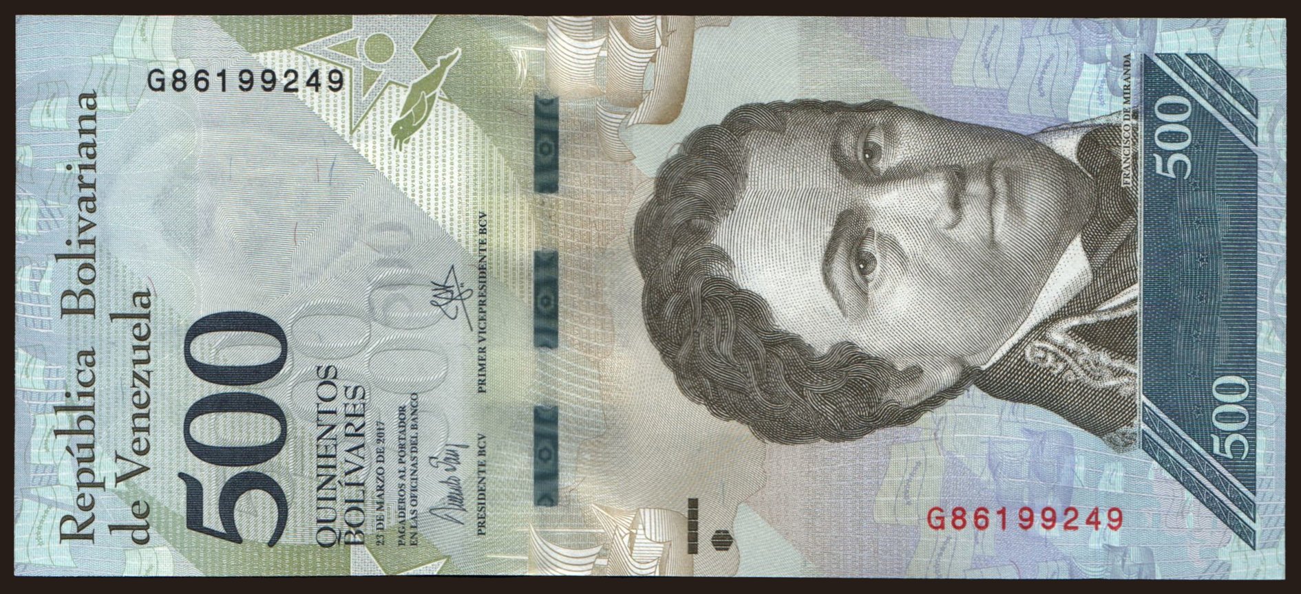 500 bolivares, 2017