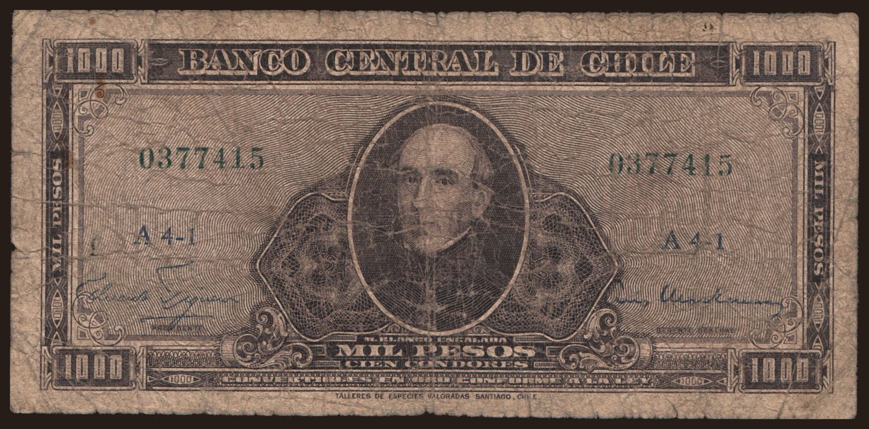 1000 pesos / 1 escudo, 1960