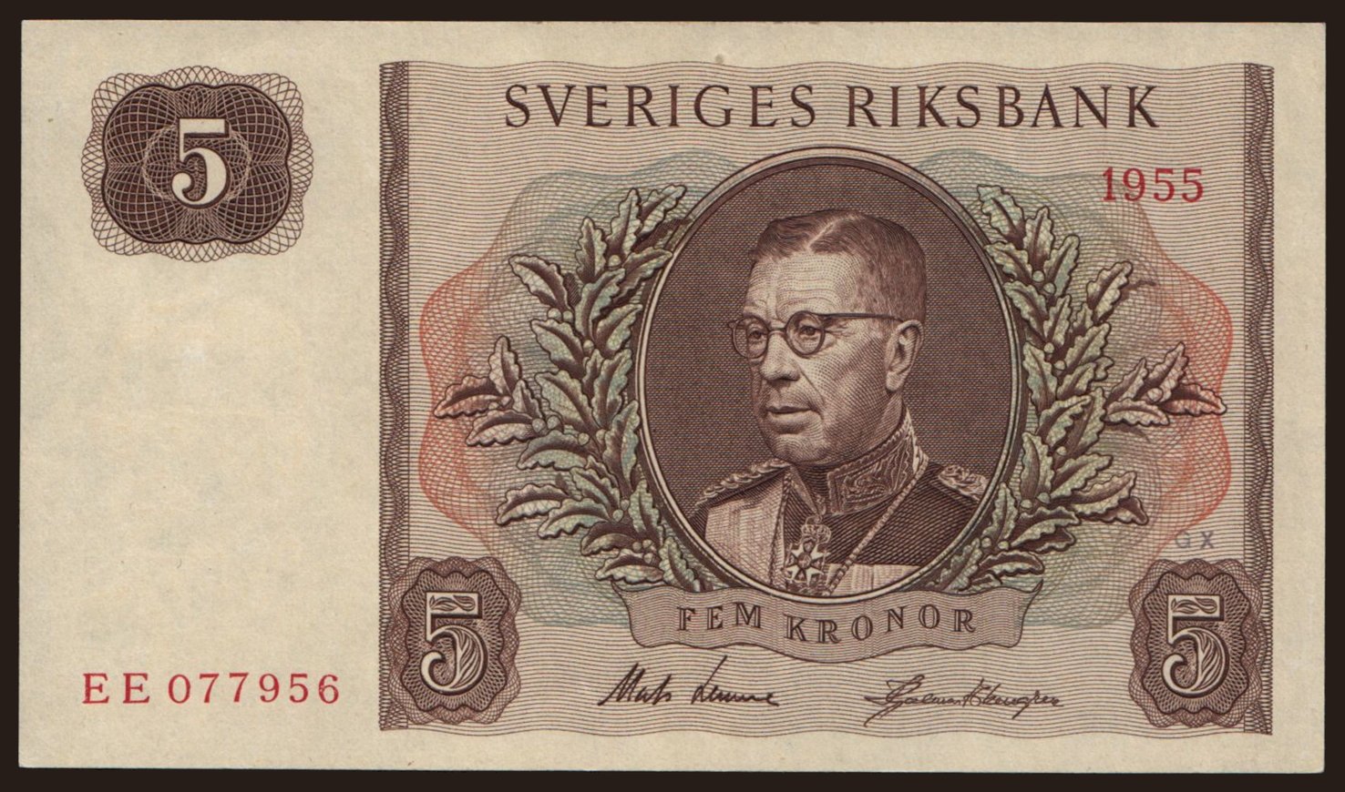 5 kronor, 1955