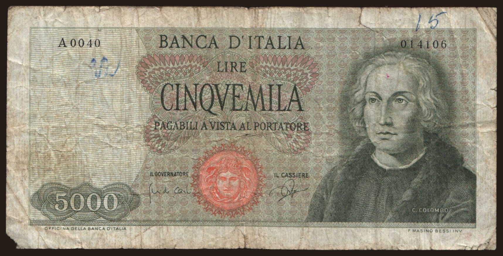 5000 lire, 1964