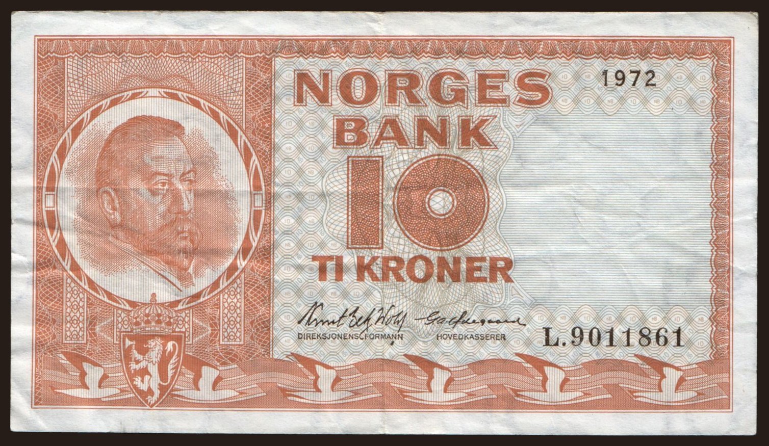 10 kroner, 1972