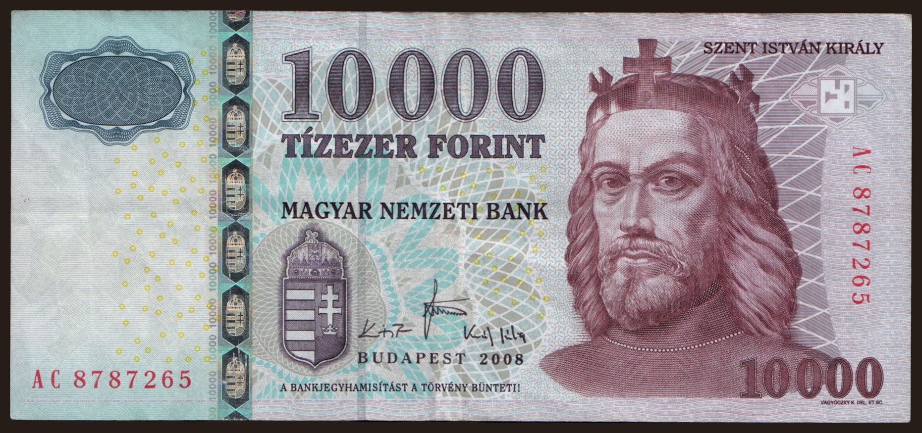 10.000 forint, 2008