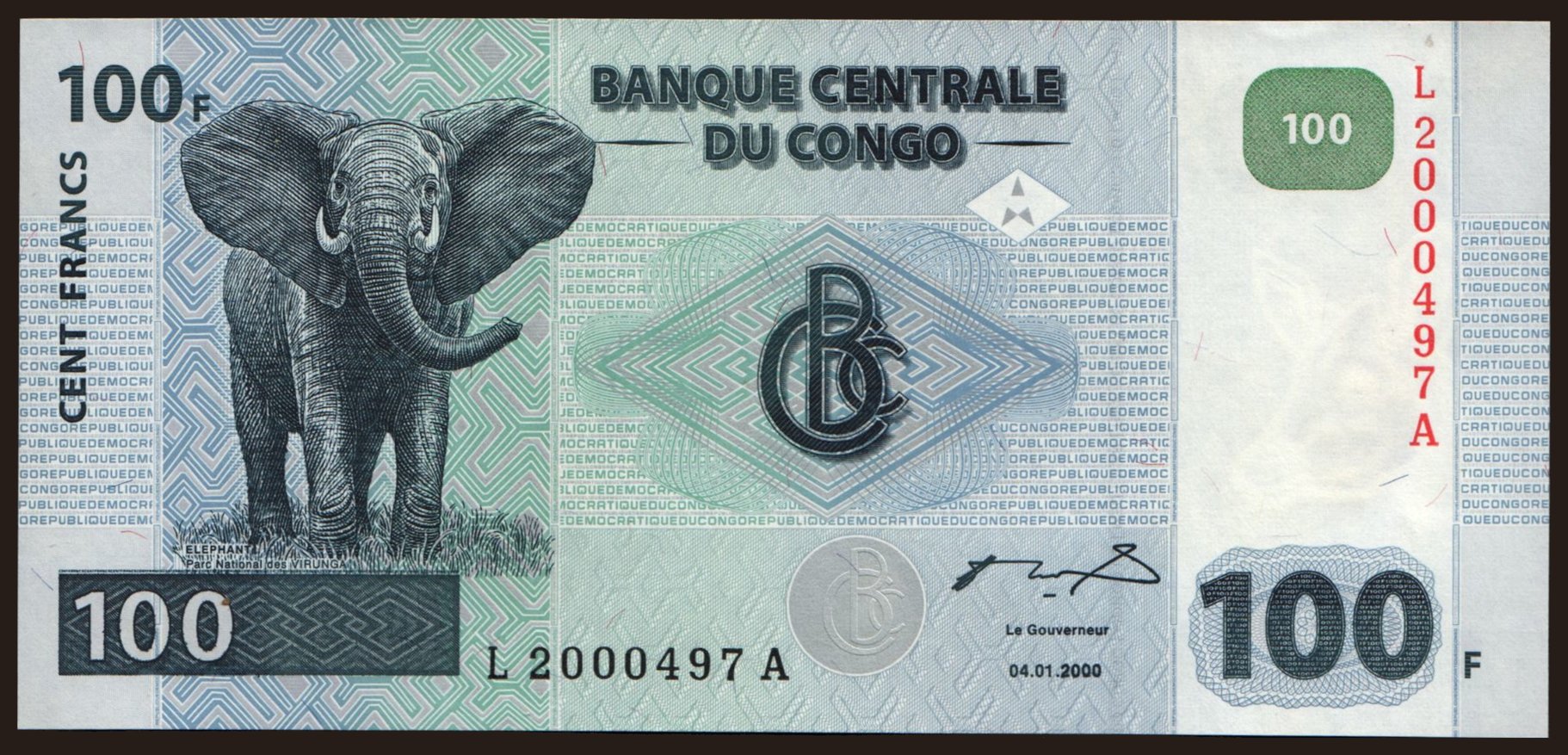 100 francs, 2000
