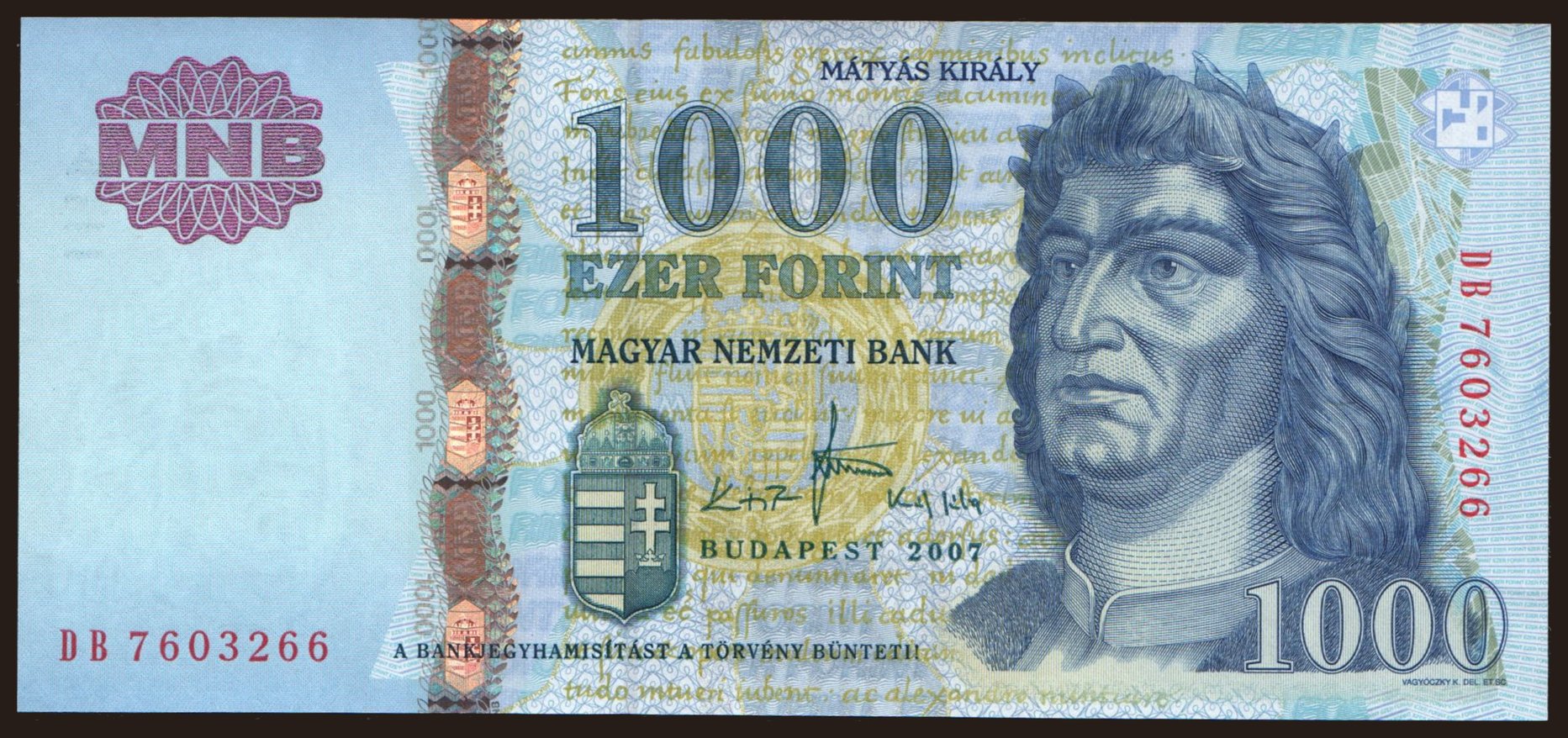 1000 forint, 2007