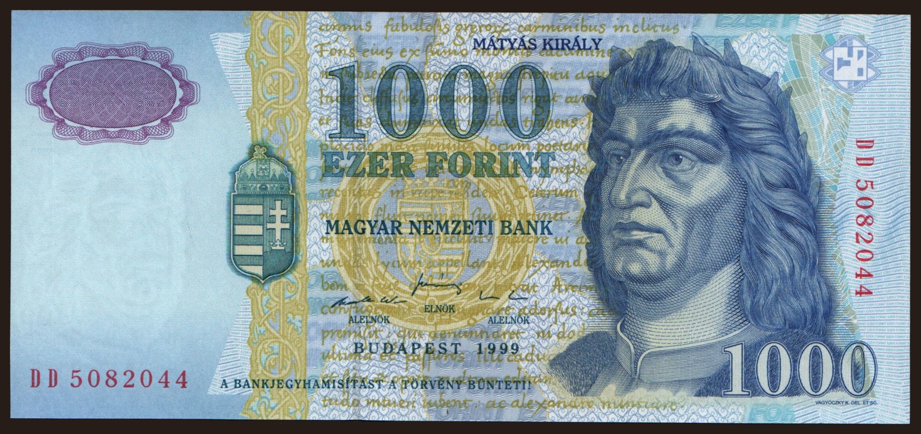1000 forint, 1999