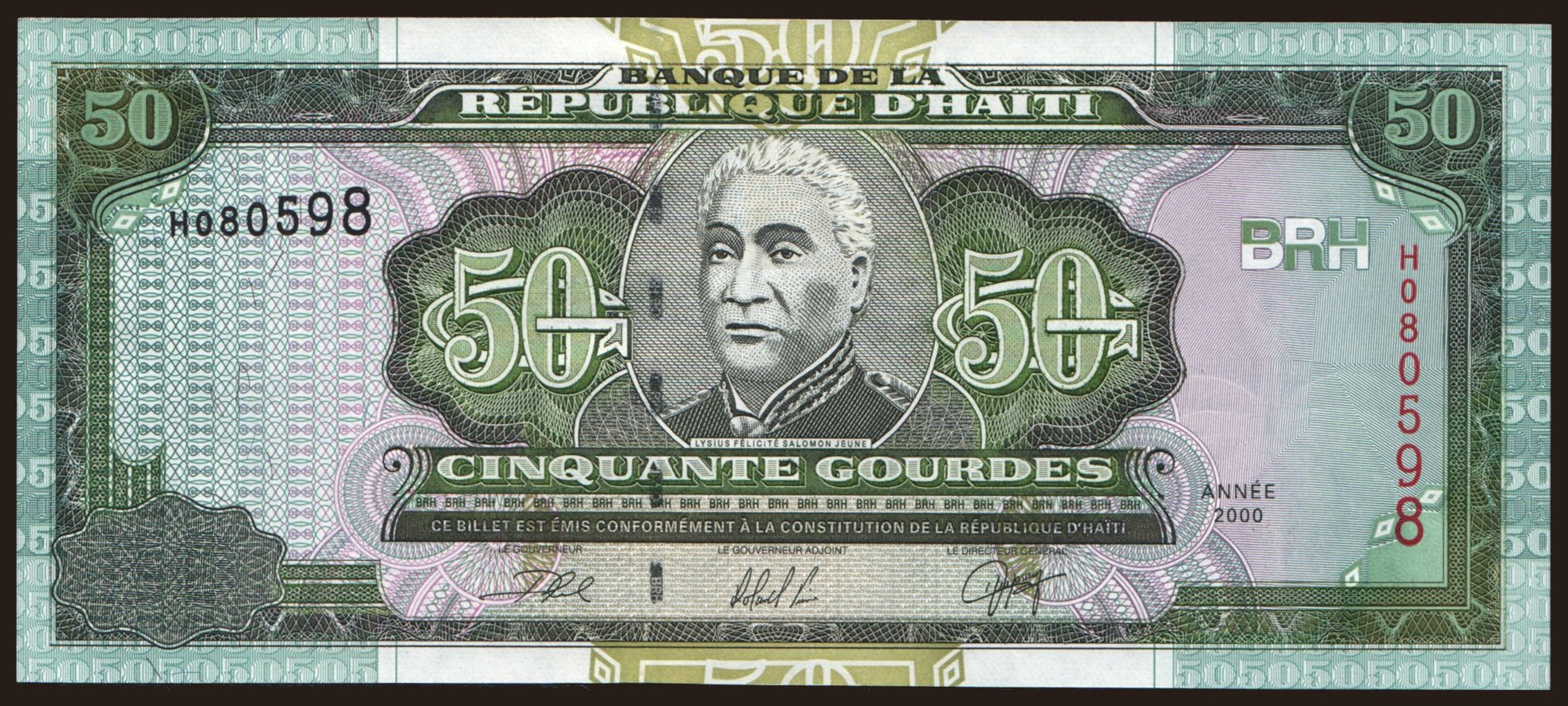 50 gourdes, 2000