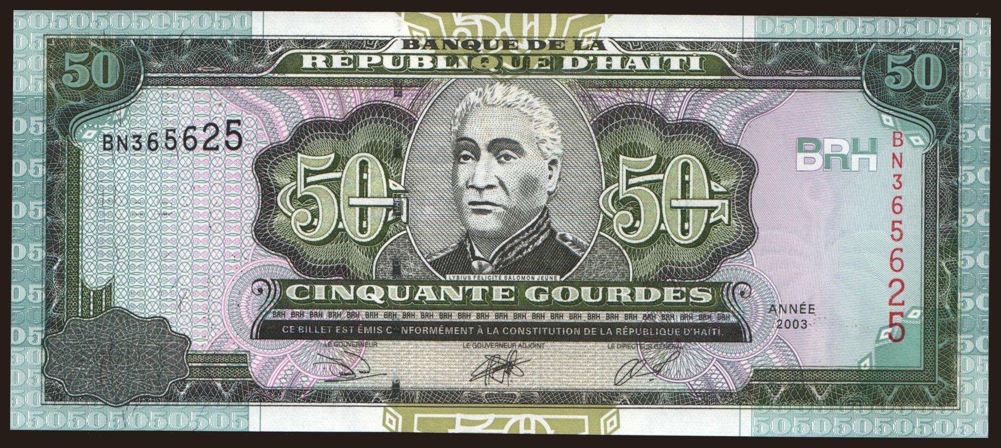 50 gourdes, 2003