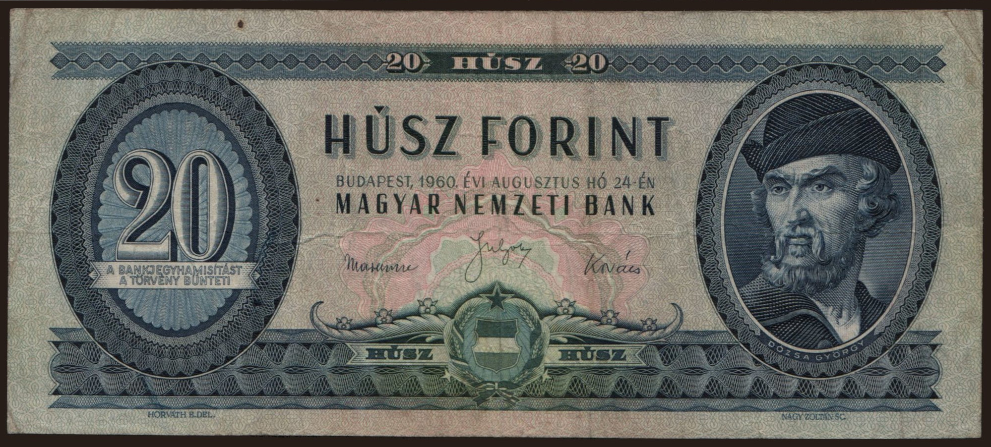 20 forint, 1960