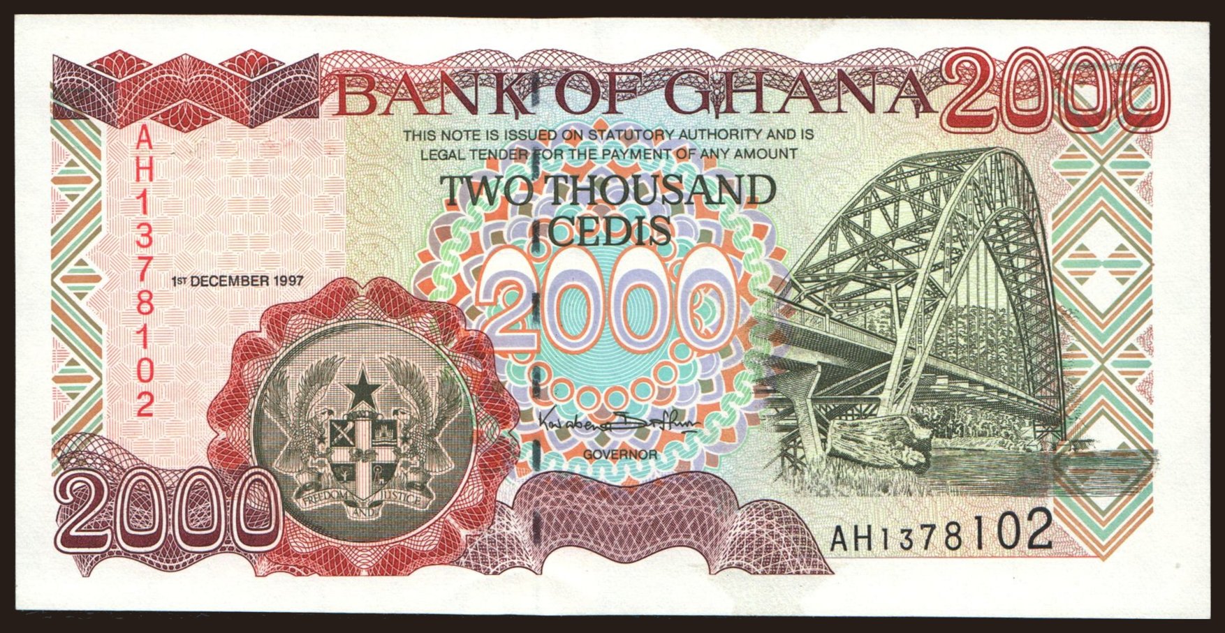 2000 cedis, 1997