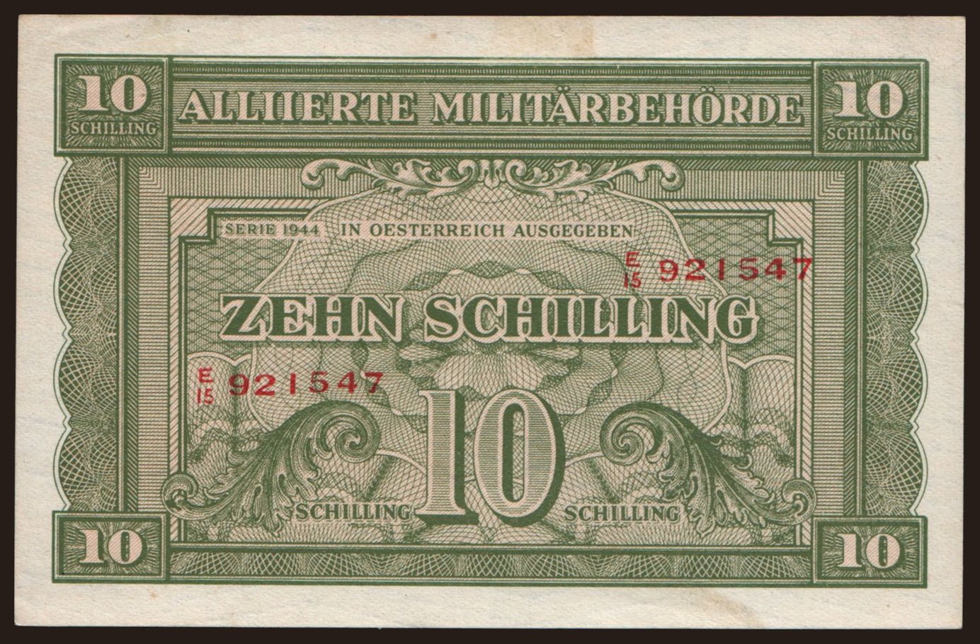 10 Schilling, 1944