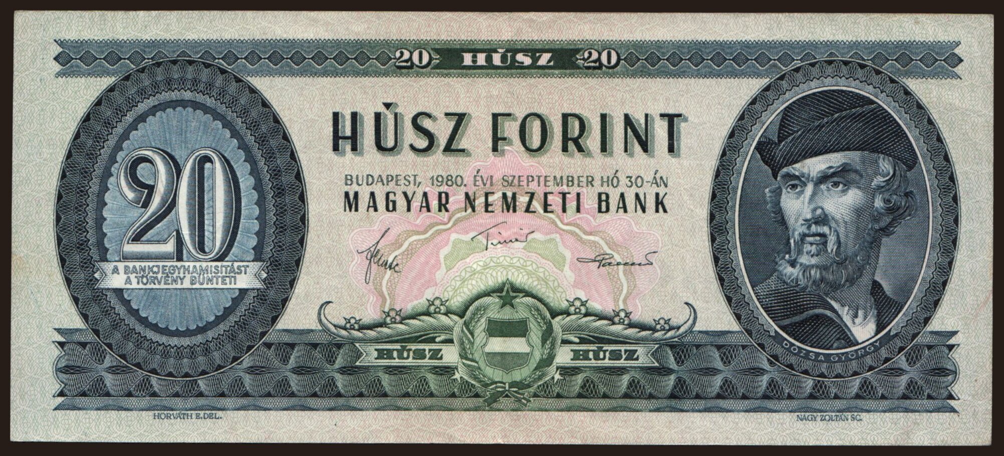 20 forint, 1980