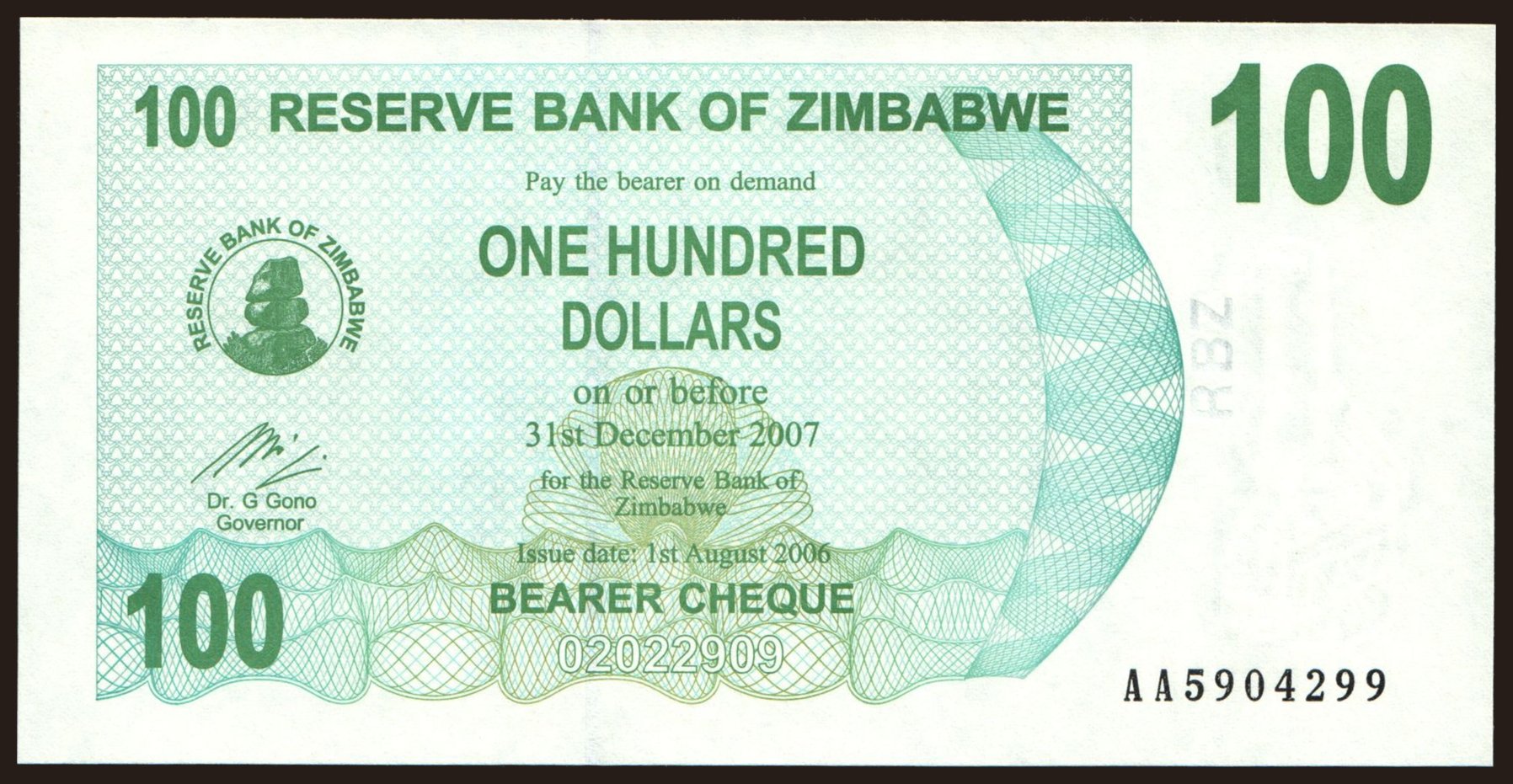 100 dollars, 2006