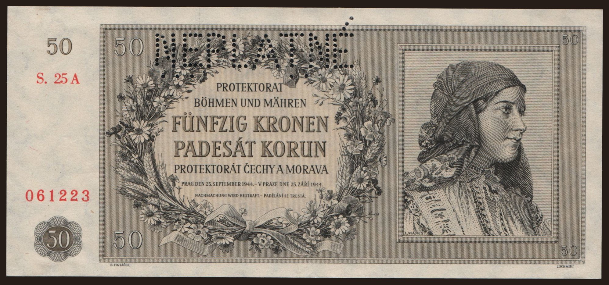 50 korun, 1944