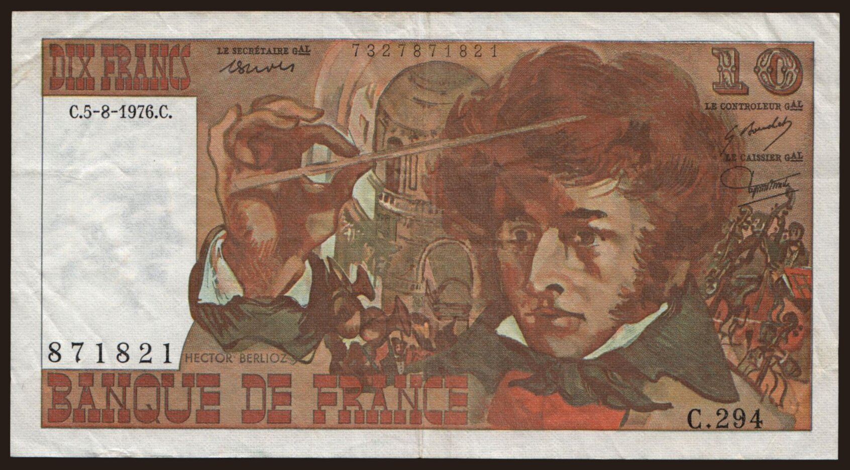 10 francs, 1976