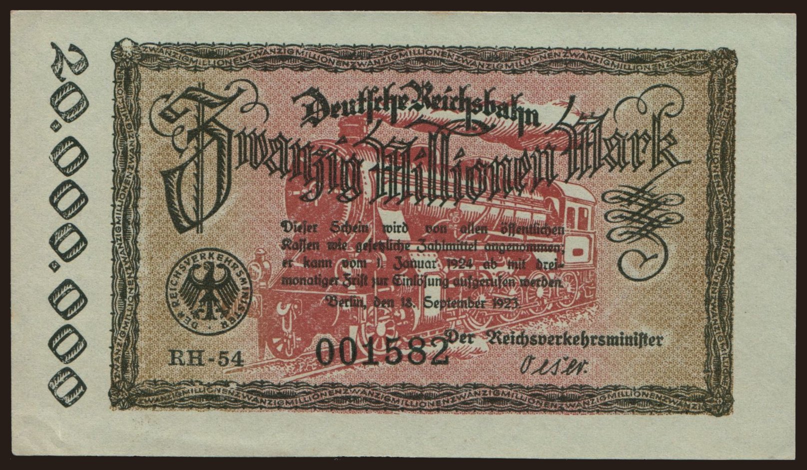 Berlin, 20.000.000 Mark, 1923