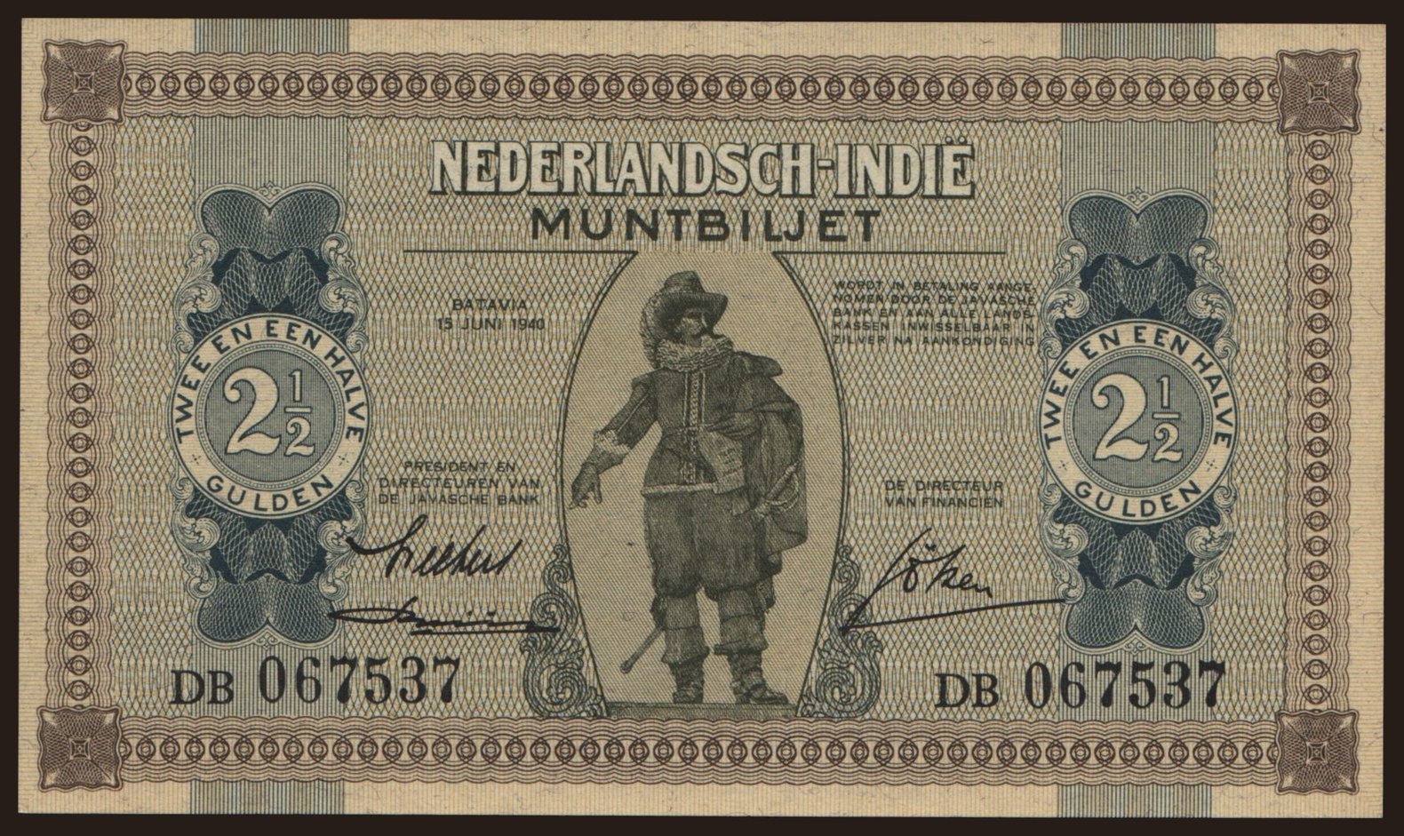 2 1/2 gulden, 1940