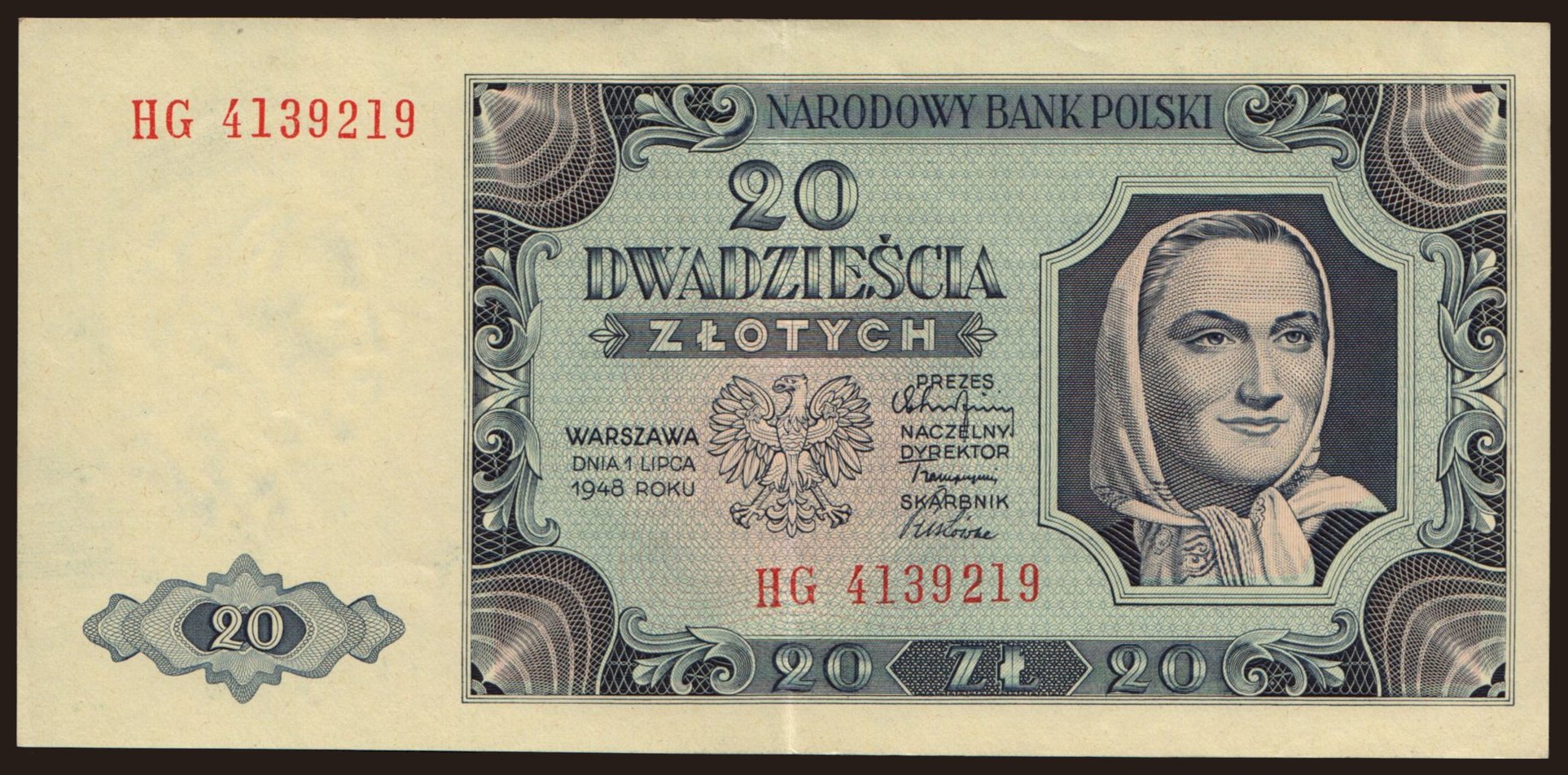 20 zlotych, 1948