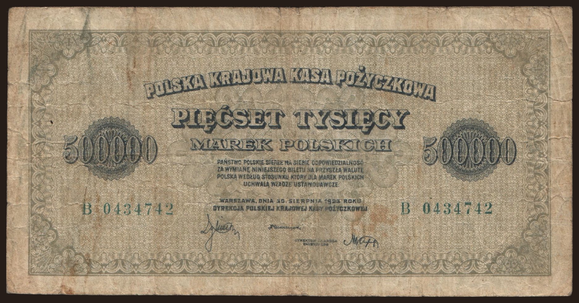 500.000 marek, 1923