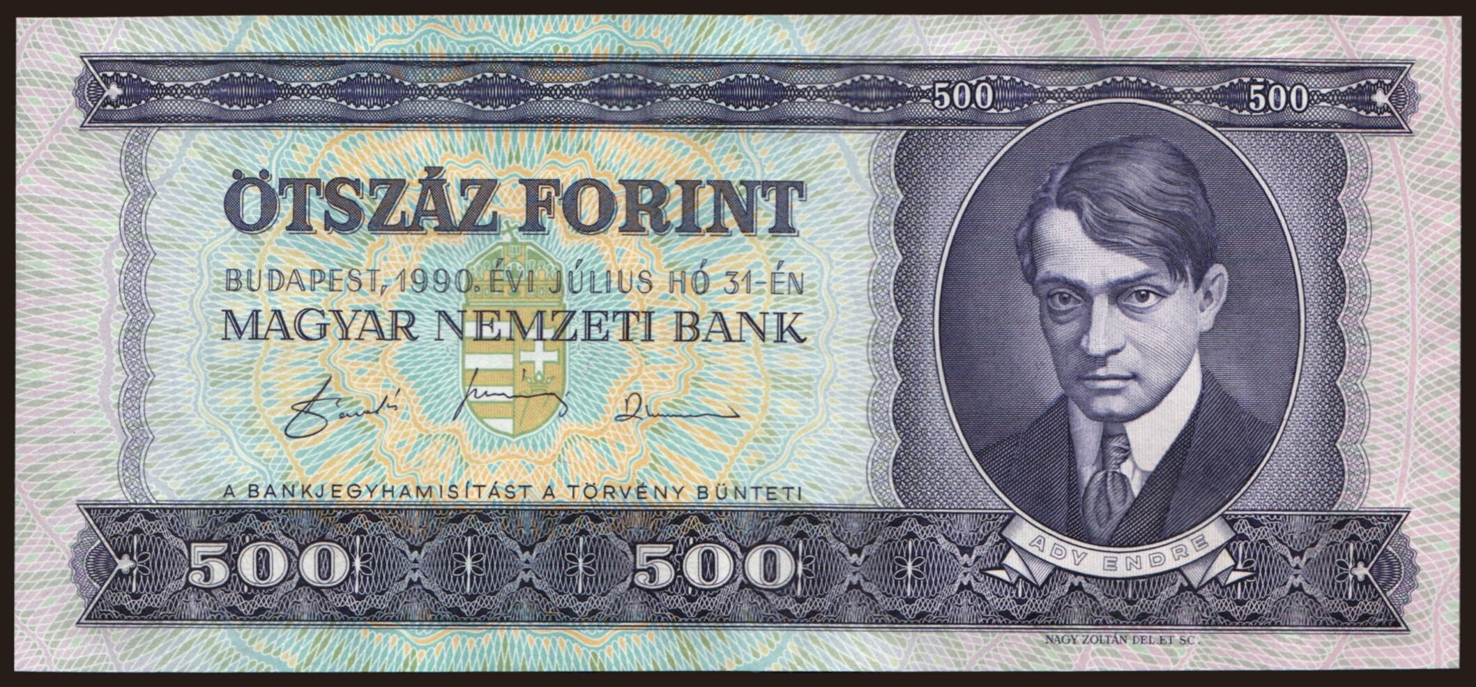 500 forint, 1990