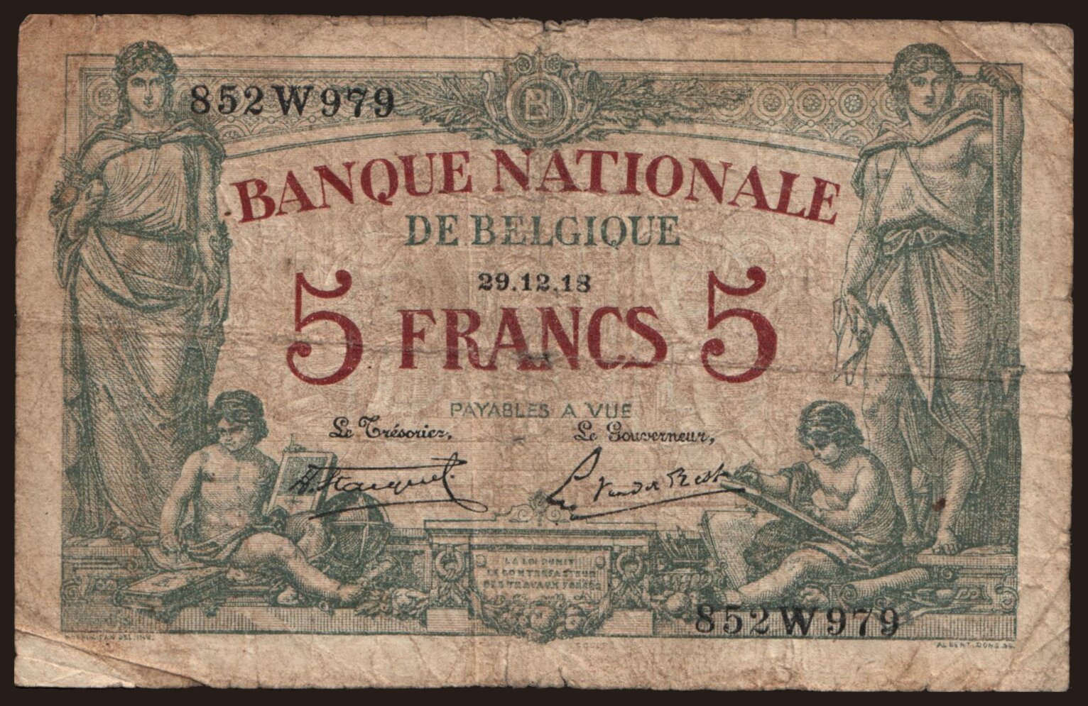 5 francs, 1918