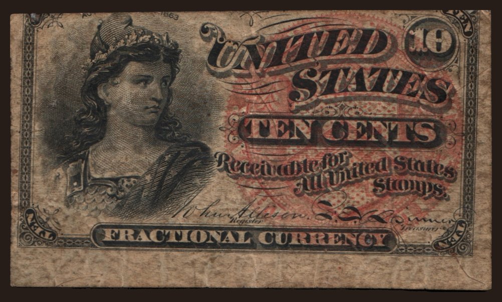 10 cents, 1863