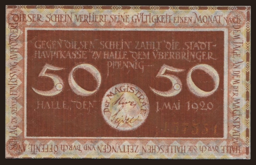 Halle, 50 Pfennig, 1920
