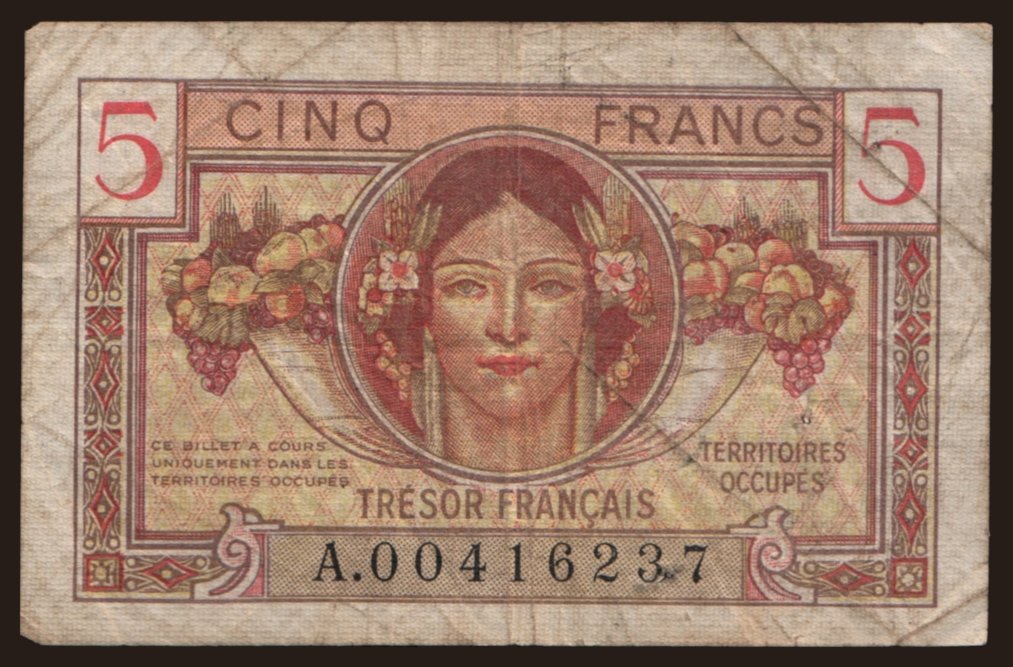 Tresor Francais, 5 francs, 1947