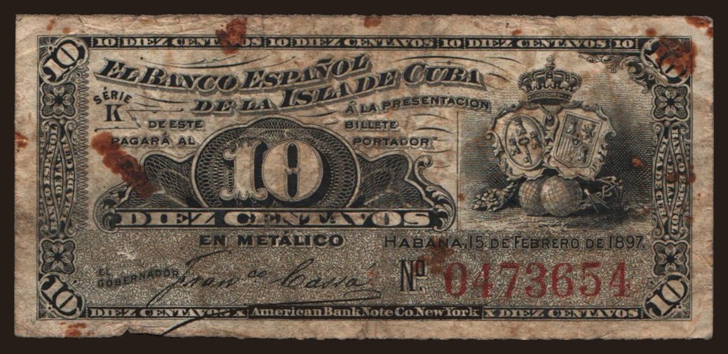 10 centavos, 1897