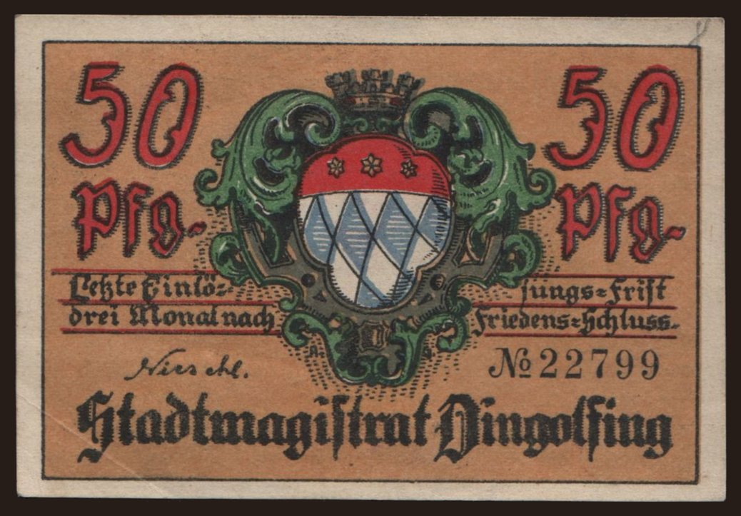 Dingolfing, 50 Pfennig, 1918