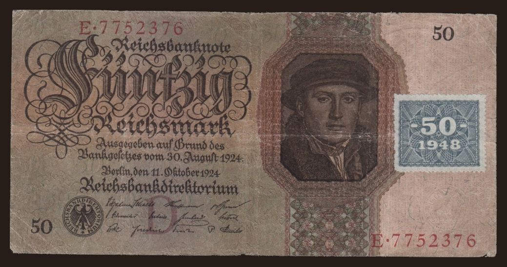 50 reichsmark, 1924, D/E