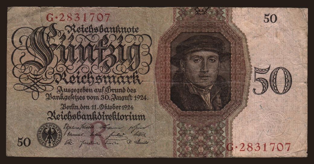 50 reichsmark, 1924, R/G