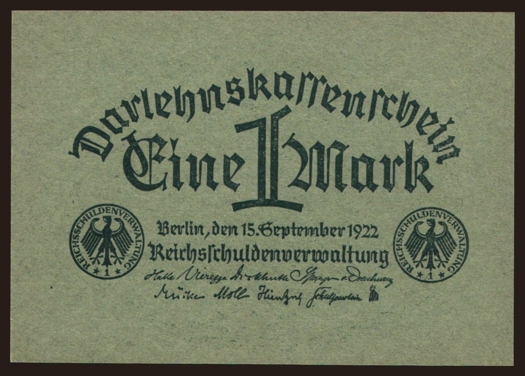 1 Mark, 1922