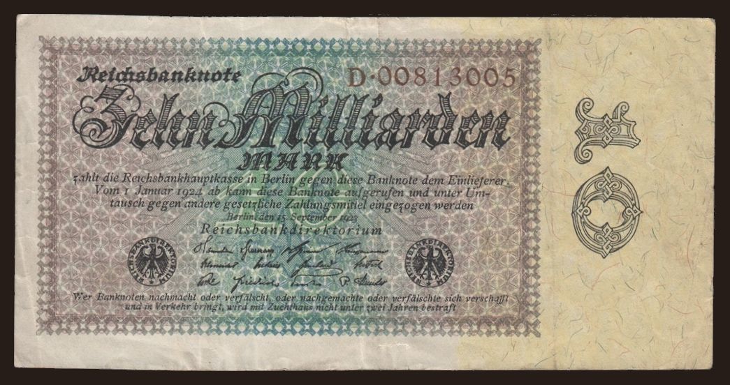 10.000.000.000 Mark, 1923
