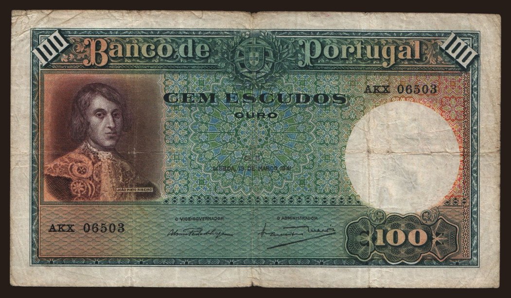 100 escudos, 1941