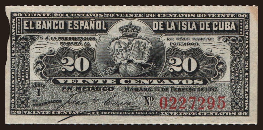 20 centavos, 1897
